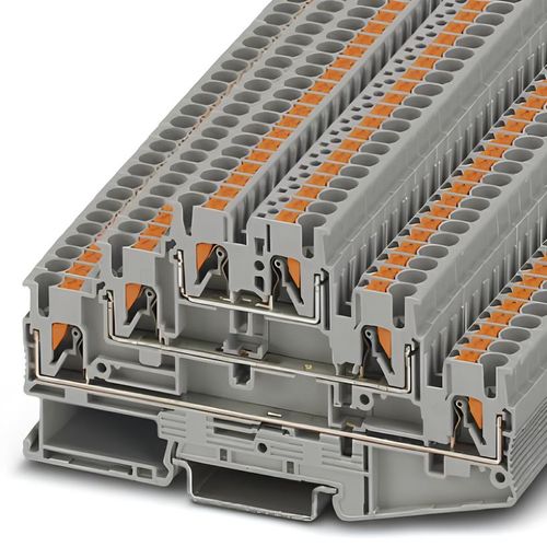 Borne de Paso 3PISOS, PT 2,5-3L 24A, 0.14-4 mm2(24-8 AWG),PUSH-IN, A=5.2mm