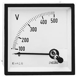 Voltimetro de Panel EC72 500V, 72x72mm, M10428