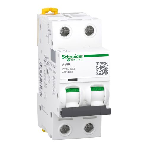 ACTI9 IC60N 2P 63A C DISJONCTEUR MINIATU A9F74263