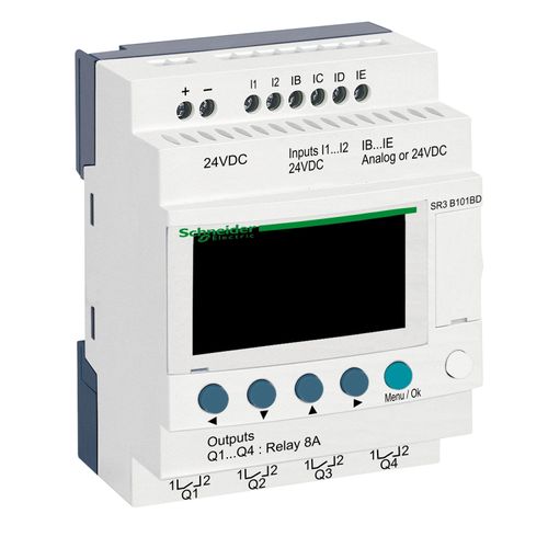 ZELIO II M 6E/4R 24CC RELOJ PANTALLA SR3B101BD