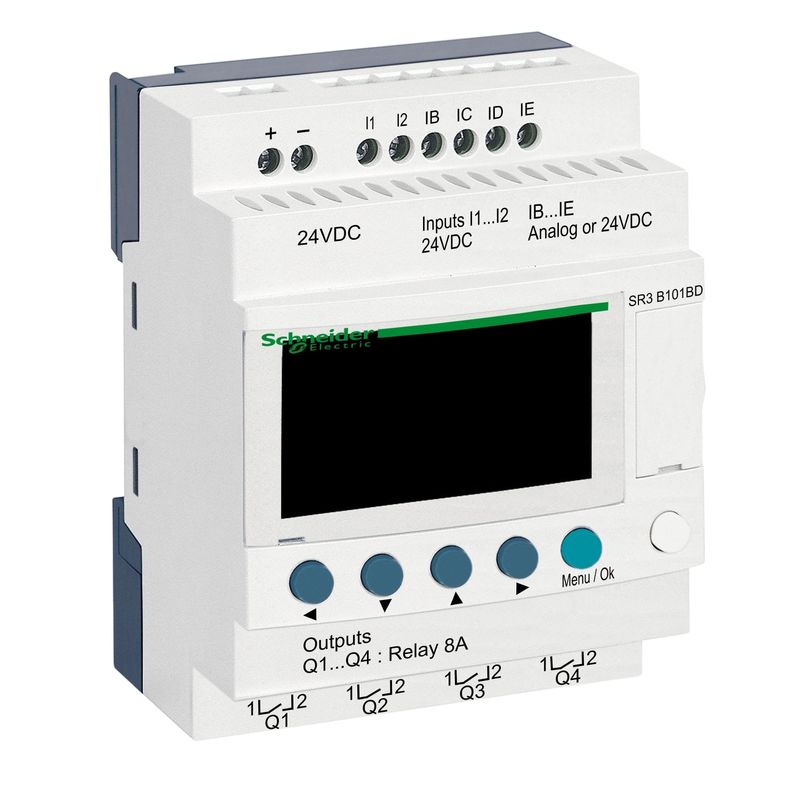 ZELIO-II-M-6E-4R-24CC-RELOJ-PANTALLA-SR3B101BD