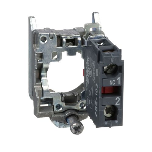 Soporte + Bloque de Contacto para Pulsador/Selector, 1NC, Ø22mm, ZB4BZ102