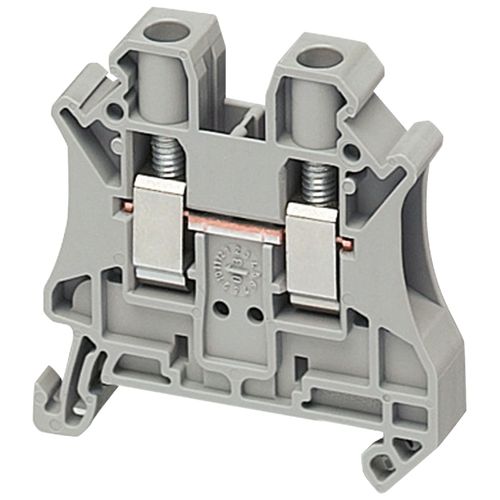 Borne conex tornillo, 2pts, 6mm², gris NSYTRV62