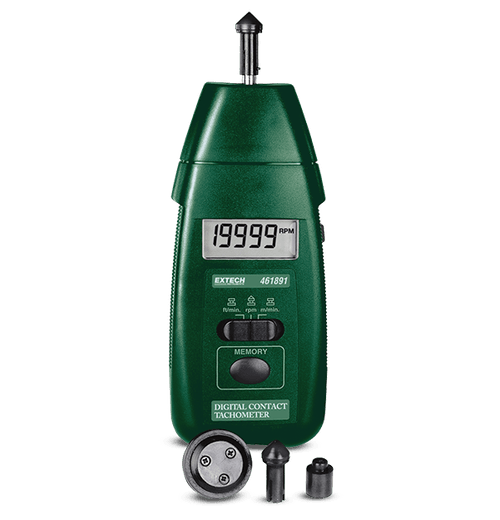 Tacometro de Contacto de Alta precision 461891, precisión basica 0.05%, medición de 0.5-19999 RPM
