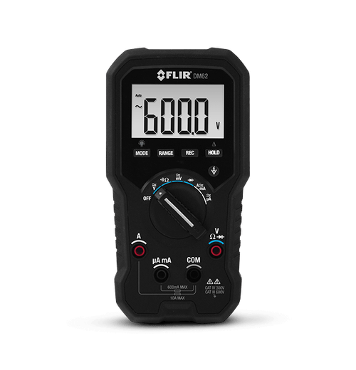 Multímetro Digital DM62 TRMS AC/DC 10A CAT IV-300V CAT III-600V IP40 VFD+VSC