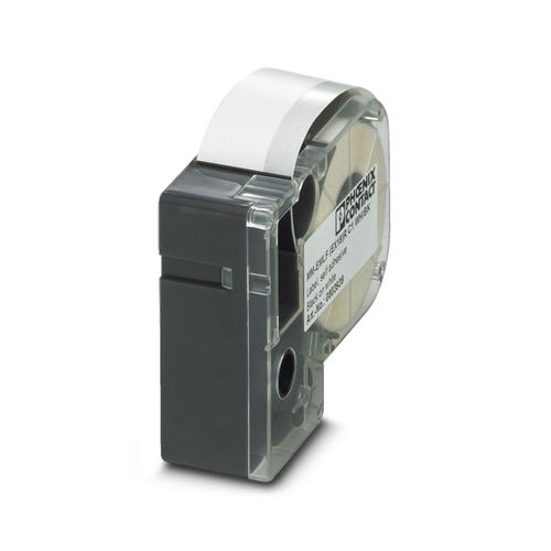 Casette con Marcador Adhesivo, Negro sobre Blanco, MM-EMLF (EX18)R C1 WH/BK, 8mt