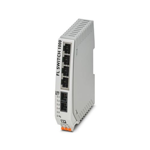Switch Ethernet, FL SWITCH 1004N-FX SM, 4 puertos RJ45, 1xSC Monomodo, 10/100 MBit/s