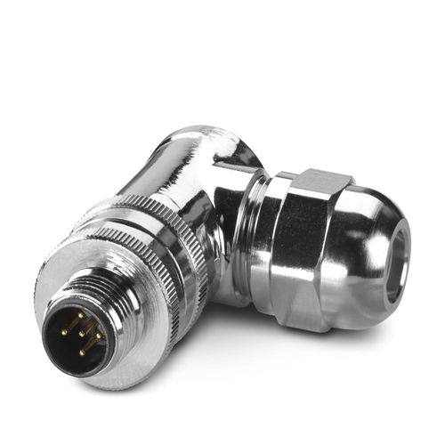 Conector Macho ACODADO M12, SACC-M12MRB-5CON-PG 9-SH, 5P, PROFIBUS, INTERBUS, cod.B