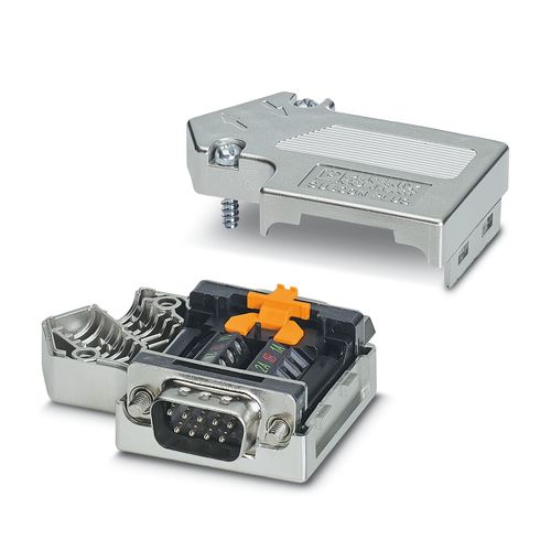 Conector ProfiBus, SUBCON-PLUS-PROFIB/PG/SC2, Entrada de Cable 35º c/puerto PROFIBUS p/PC, Tornillo
