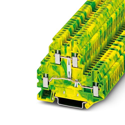 Borne de Tierra, 2PISOS Puenteados, UTTB 2,5-PE, 0.14-4mm2(26-12 AWG), Tornillo, A=5.2mm