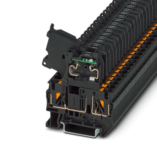 Borne Portafusible PT 4-HESILED 24 (5X20) 6.3A,0.2-6mm2(24-10AWG),PUSH-IN,12-30VAC/DC,A=6.2mm