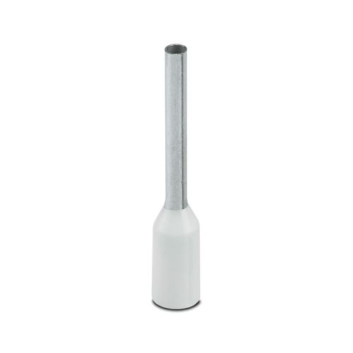 Terminal Aislado AI 0,5 -10 WH, SECC:0.5mm2(20 AWG), tipo PIN, Blanco