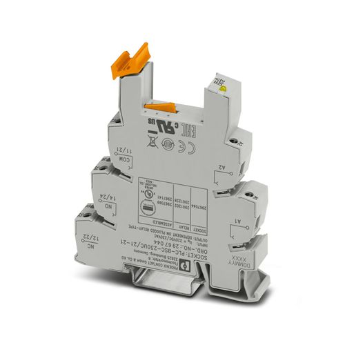 Base para Rele, PLC-BSC-230UC/21-21, 230VAC/DC,2NANC, Tornillo