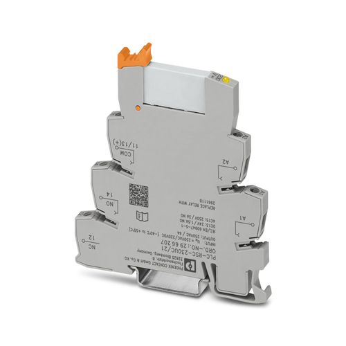 Modulo Rele + Base, PLC-RSC- 230UC/21 B:230VAC/220VDC, O:5-250VAC/DC, 6A, 1NANC, Tornillo