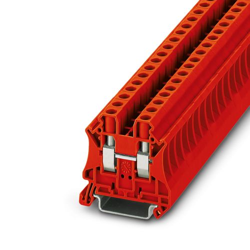 Borne de paso UT 6 RD, 41A, 0.2-10mm2(24-8), Tornillo, A=8.2mm