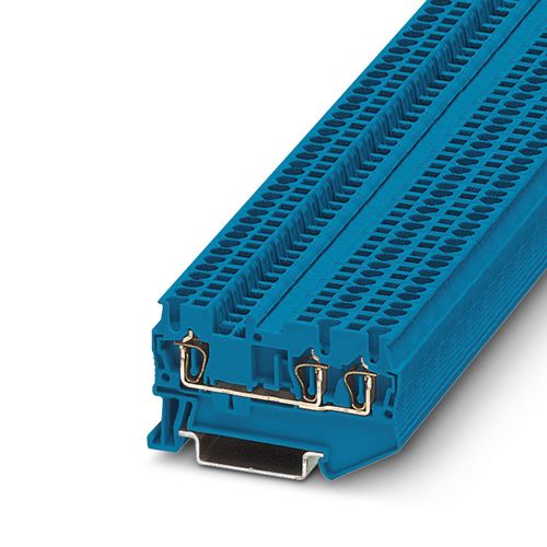 Borne de paso ST 1,5-TWIN BU, 17.5A, 0.08-1.5mm2(28-16 AWG), Resorte, A=4.2mm