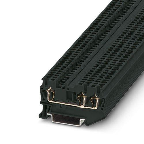 Borne de paso ST 1,5-TWIN BK, 17.5A, 0.08-1.5mm2(28-16 AWG), Resorte, A=4.2mm