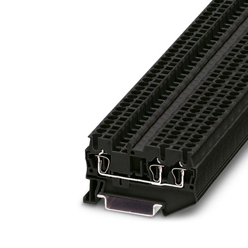 Borne de Paso, ST 2,5-TWIN BK 28A, 0.08-4mm2(28-12 AWG), RESORTE, A=5.2mm
